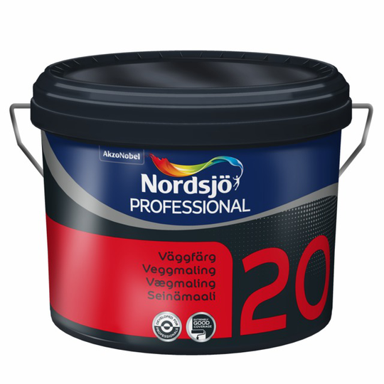 VÄGGFÄRG PRO 20 NORDSJÖ VIT 10L | Beijerbygg Byggmaterial
