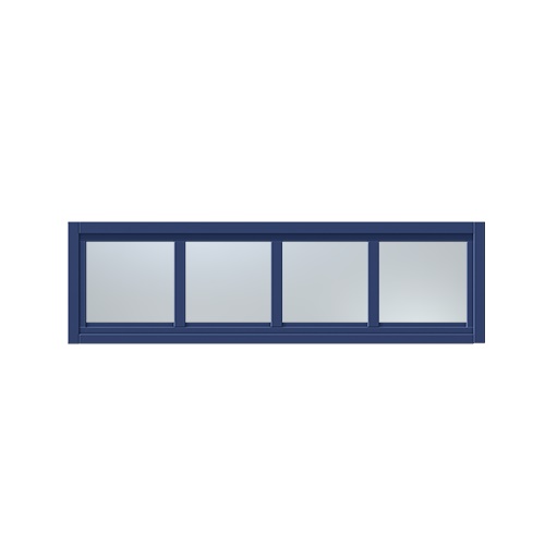 Överljus med spröjs Näs 15x4, Marinblå, Frostat glas