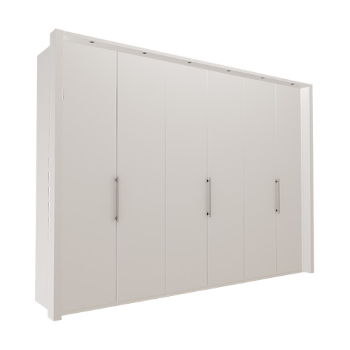 Garderob Atlanta - Vit 216 cm, 300 cm, Med ram