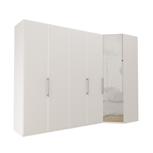 Garderob Atlanta - Vit 216 cm, 200 cm, Vit