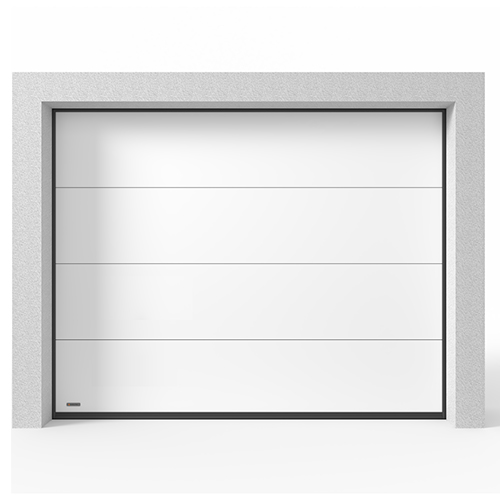 Garageport Takskjutport Modern Slät Vit, 2500x2125