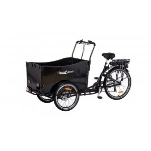 Eldriven Lådcykel med svart låda - 12,8 Ah - Omonterad - Elcyklar, Cyklar