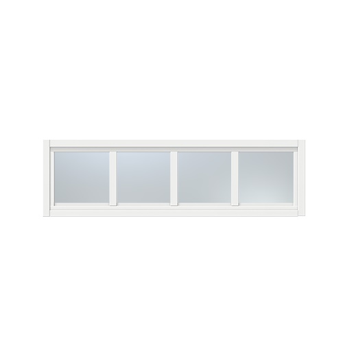 Överljus med spröjs Näs 9x4, Vit, Frostat glas