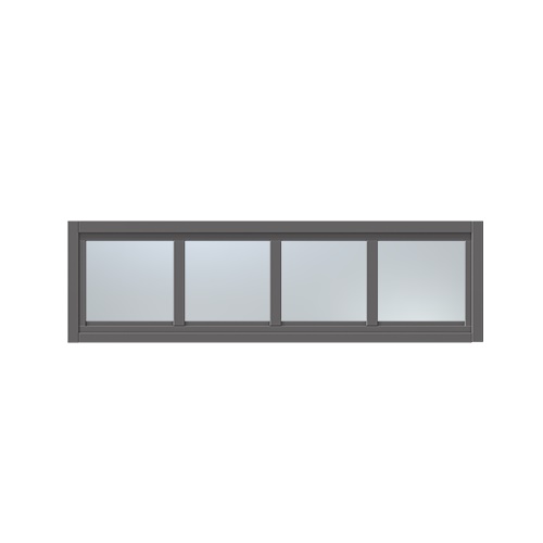 Överljus med spröjs Näs 9x5, Mörkgrå, Frostat glas