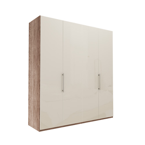 Garderob Atlanta - Mörk rustik ek 236 cm, 200 cm, Utan kornisch / ram