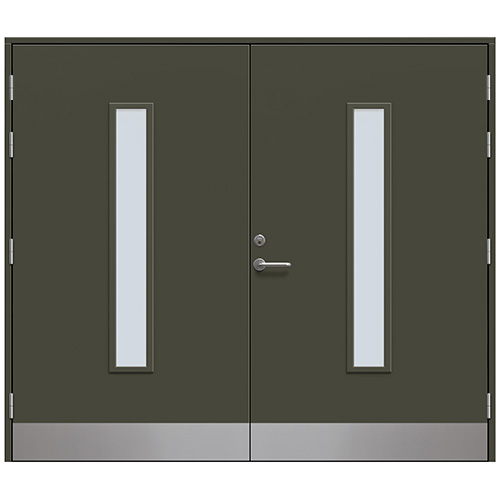 Slagport Stehag 2400 x 2000 mm, Olivgrön, Cotswoldglas