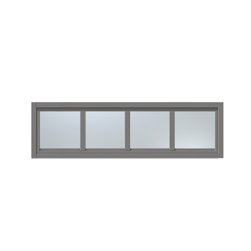 Överljus med spröjs Näs 15x5, Askgrå, Frostat glas