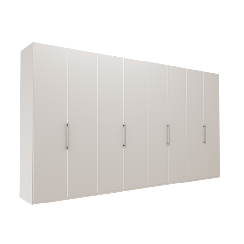 Garderob Atlanta - Vit 216 cm, 400 cm, Utan kornisch / ram