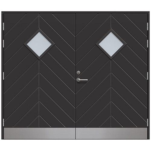 Slagport Saxtorp 2500 x 2100 mm, Grafitsvart, Cotswoldglas