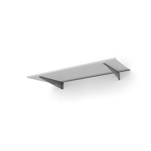 Entrétak Easy Collection - Flat Flat Rostfritt Stål, Vit aluminium, Flat Rostfritt Stål