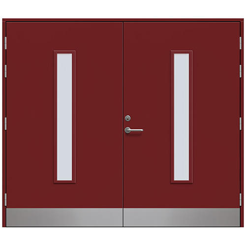 Slagport Stehag 2400 x 2100 mm, Röd, Klarglas