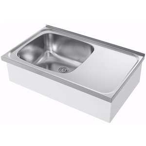 Ifö Arbetsbänk CA 8x5 inkl. vippventil och rostfria konsoler - Allbänkar, Hem & inredning