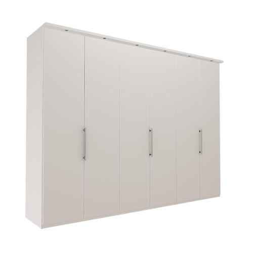 Garderob Atlanta - Vit 236 cm, 300 cm, Med kornisch