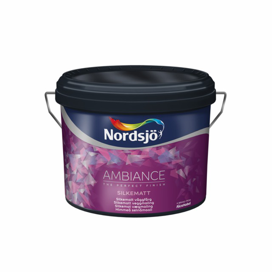 VÄGGFÄRG AMBIANCE SILKEMATT VIT 2,5L | Beijerbygg Byggmaterial