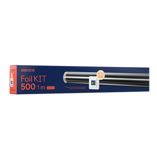 Kompletteringssats Golvvärmefolie Ebeco Foil Kit 500 10 m2 för Trä- och Laminatgolv 1 m