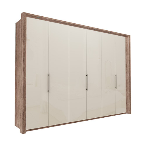 Garderob Atlanta - Mörk rustik ek 216 cm, 300 cm, Med ram