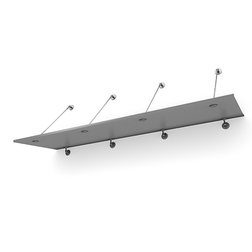 Entrétak Easy Collection - Tube Silver aluminium, 2500 mm, Silver aluminium