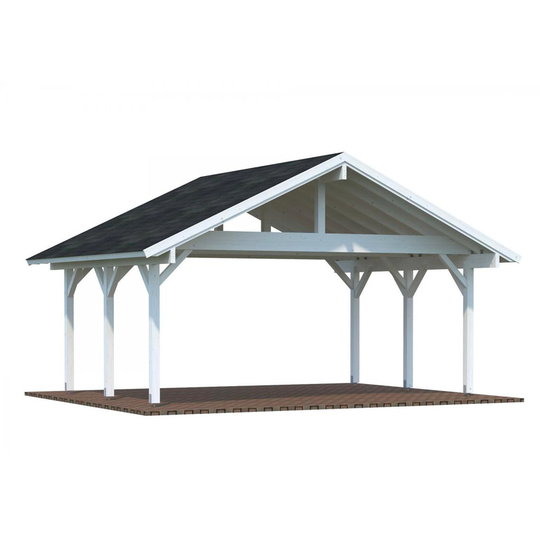 Carport Robert 11,7 - 20,6 m² Papp, 20,6 m², Vit