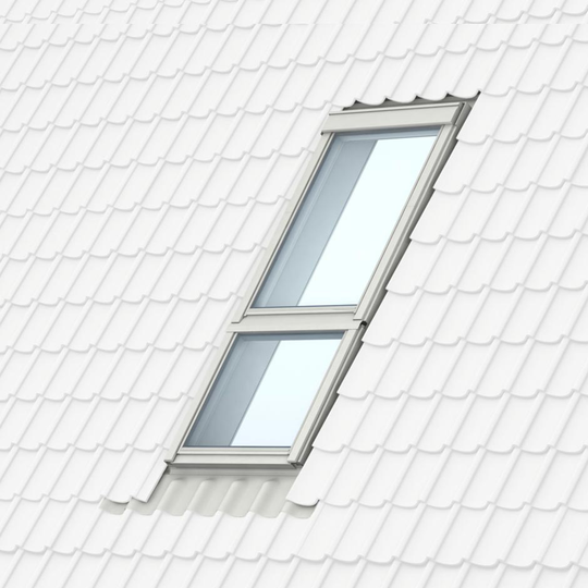 Topphängt och fast Velux kombinerat takfönster 8 x 16, 8 x 9 dm