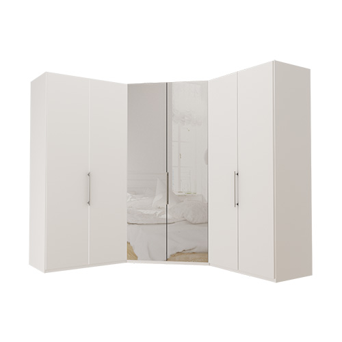 Garderob Atlanta - Vit 236 cm, Vit, 100 + walk-in + 100