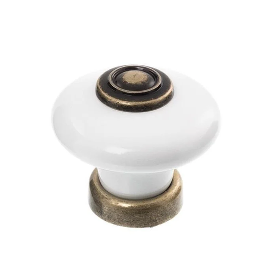 Linfalk Knopp vit/svart antik 3851-37-79