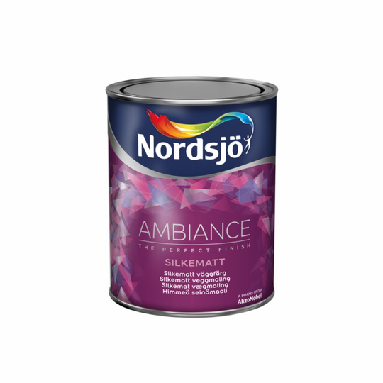 VÄGGFÄRG AMBIANCE SILKEMATT VIT 1L | Beijerbygg Byggmaterial