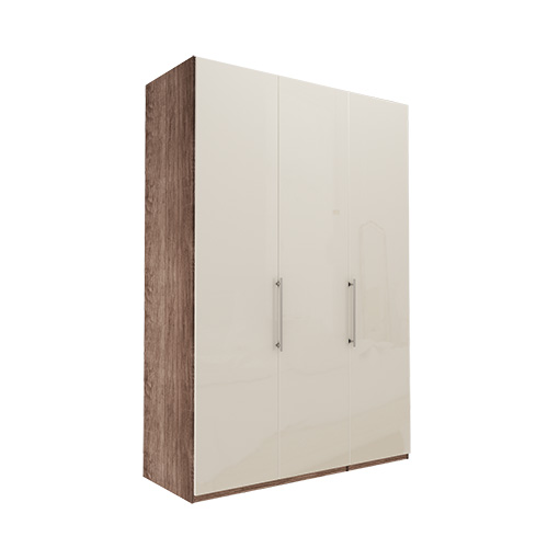 Garderob Atlanta - Mörk rustik ek 236 cm, 150 cm, Utan kornisch / ram