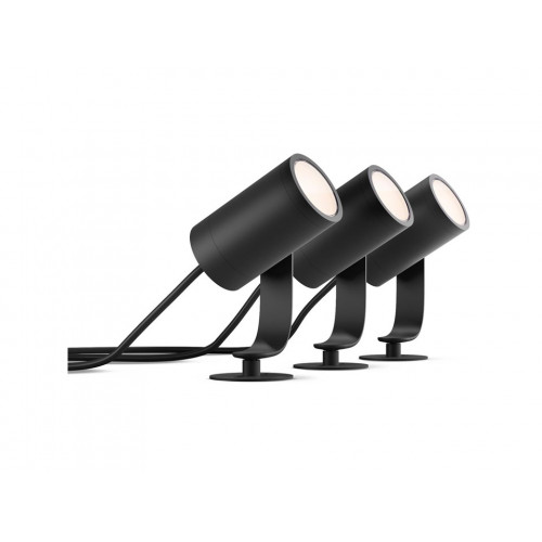 Philips Hue - Lily spike anthracite 3x8W SELV base kit - FRI frakt