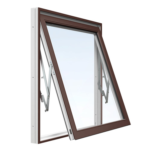 Energi Aluminium Vridfönster 10, 8, Nötbrun