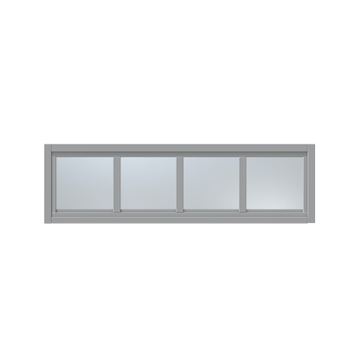 Överljus med spröjs Näs 10x4, Stengrå, Frostat glas
