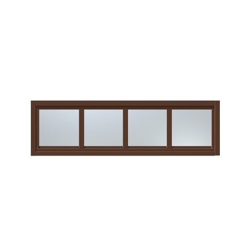 Överljus med spröjs Näs 9x3, Nötbrun, Frostat glas