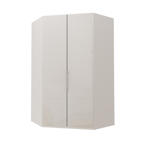 Walk-in garderober Atlanta garderob Vitt glas, 216 cm, Vit