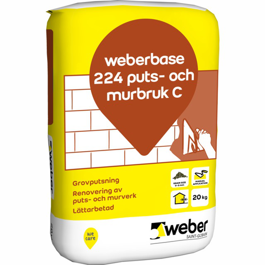 PUTS&MURBRUK BASE 224 C 20KG | Beijerbygg Byggmaterial