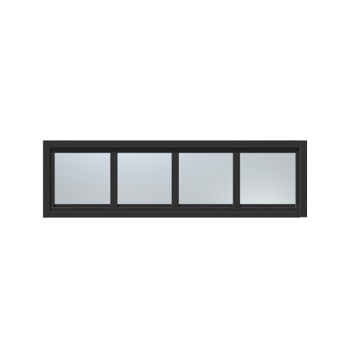Överljus med spröjs Näs 15x3, Svart, Frostat glas