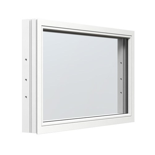 Energi Aluminium Fast fönster Vit, 8, 13