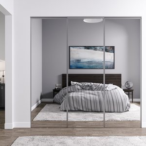 Venedig skjutdörr till garderob - 3 dörrar - Spegel - 2080 mm, 1830 mm - Garderobsdörrar, Hem & inredning