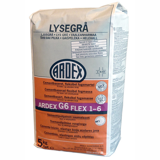 KAKELFOG G6 FLEX LJUSGRÅ 5KG | Beijerbygg Byggmaterial