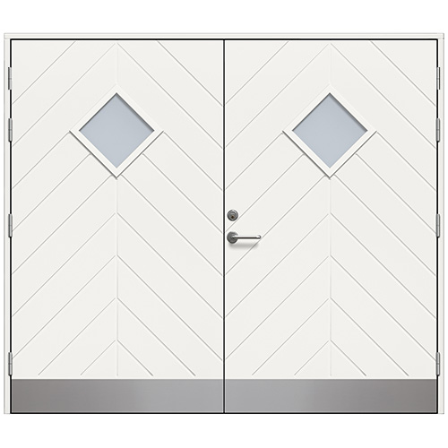 Slagport Saxtorp 2400 x 2100 mm, Vit, Cotswoldglas