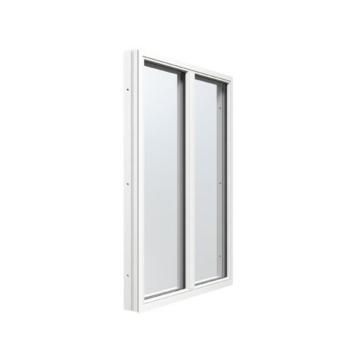 Energi Aluminium Fast fönster med mittpost 12, 8, Vit