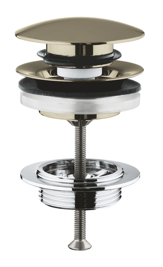 Grohe Bottenventil Borstad Nickel
